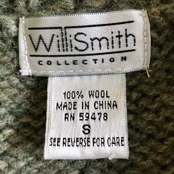 Willie Collection Cowichan Wool Sweater Red,‎ Green Size Small - Picture 5 of 7